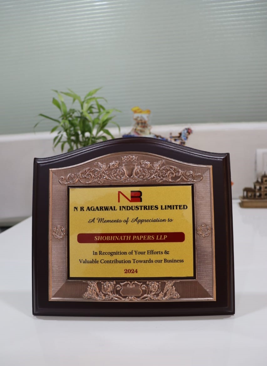 APPRECIATION FROM NR AGRAWAL INDUSTRIES